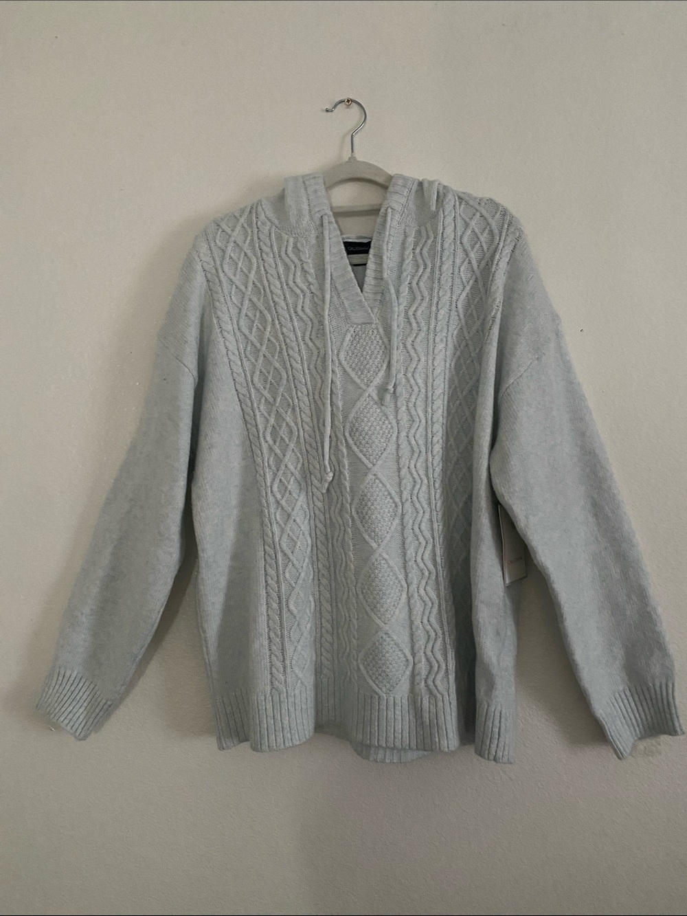 CALLIGRAPHE Cozy Cable Knit Hoodie Sweater. Size XL - Picture 4 of 13